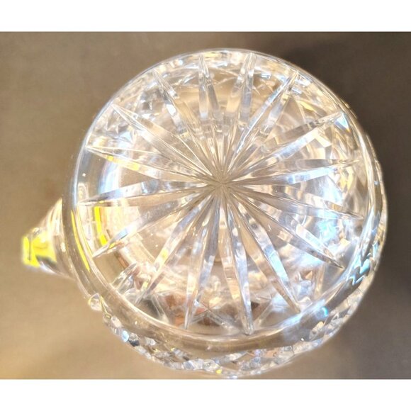 Ceska Crystal Glass Drink Pitcher Diamond Cut? Elegant 5", Vase Table Decor - Picture 6 of 7
